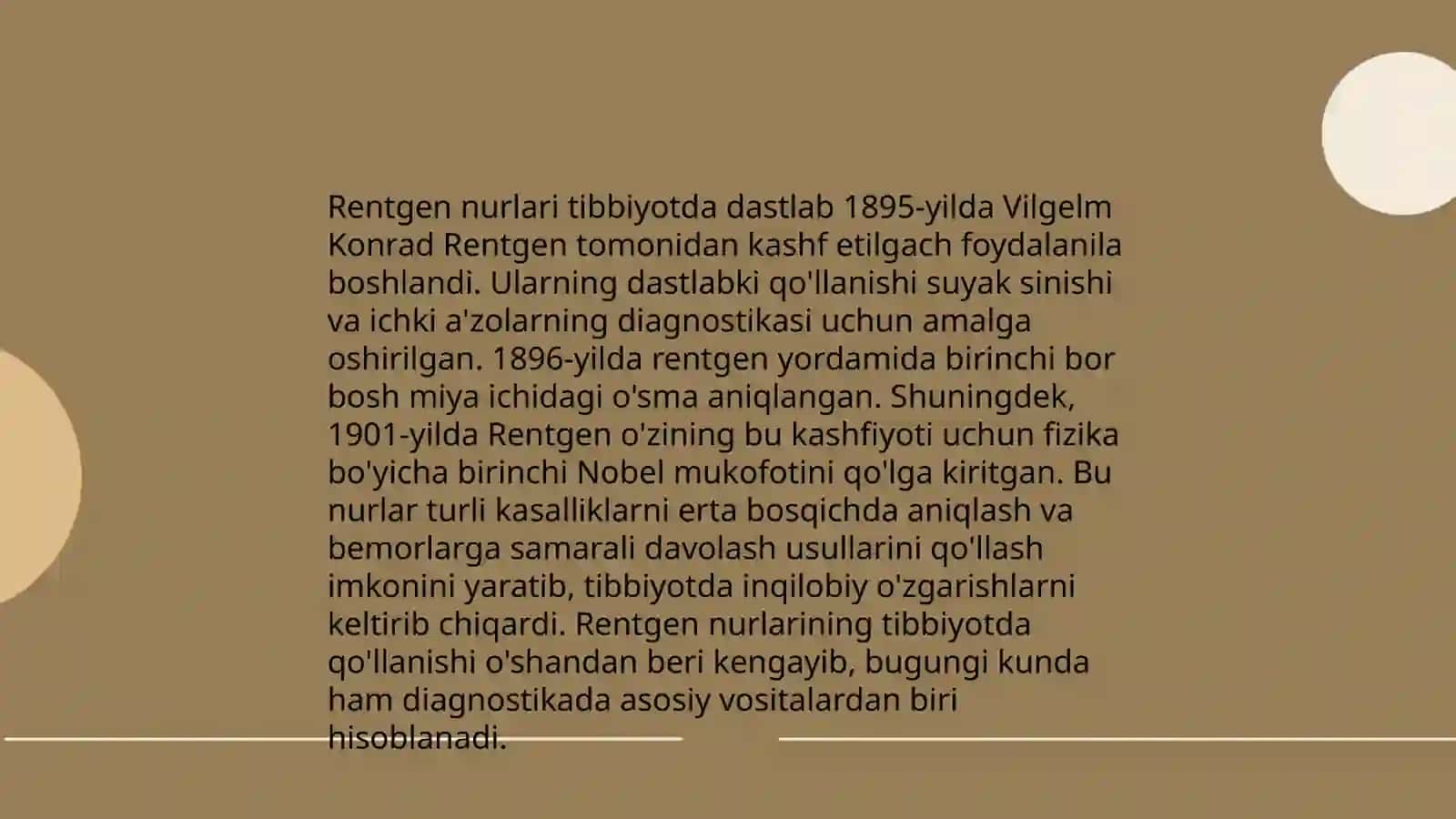 Rentgen nurlarini o'rganish tarixi,suyak va bo'g'imlar rivojlanishini rentgen nurlari yordamida o'rganish. Rentgenanatomiyada yangi texnologiyalar 4