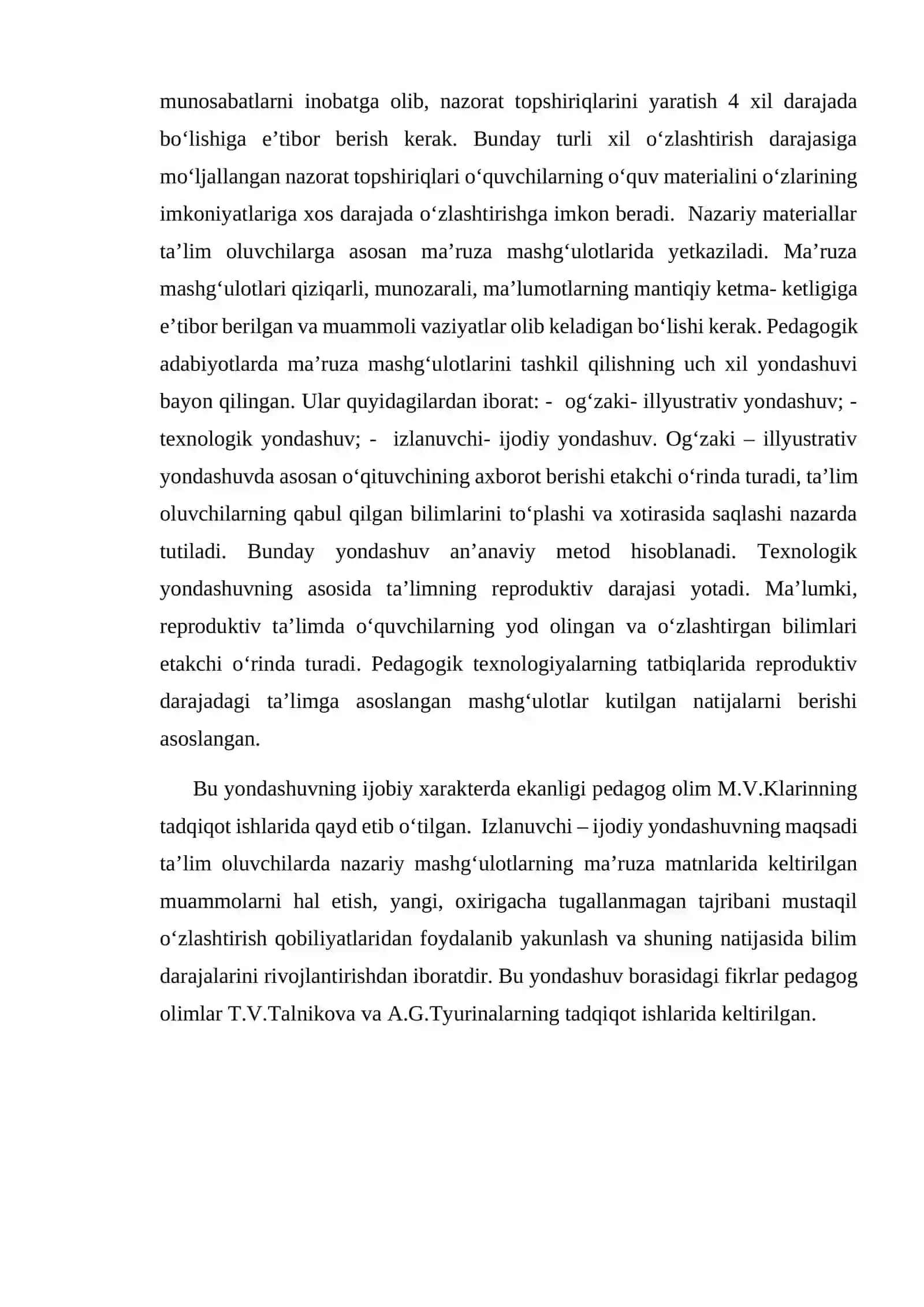 Informatika o‘qitish metodikasi 4
