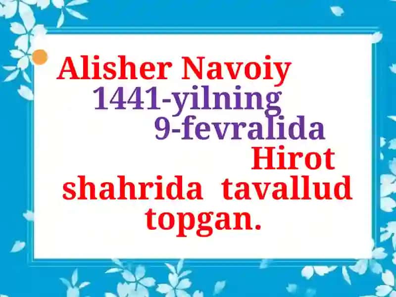 NIZOMIDDIN MIR ALISHER NAVOIY 4