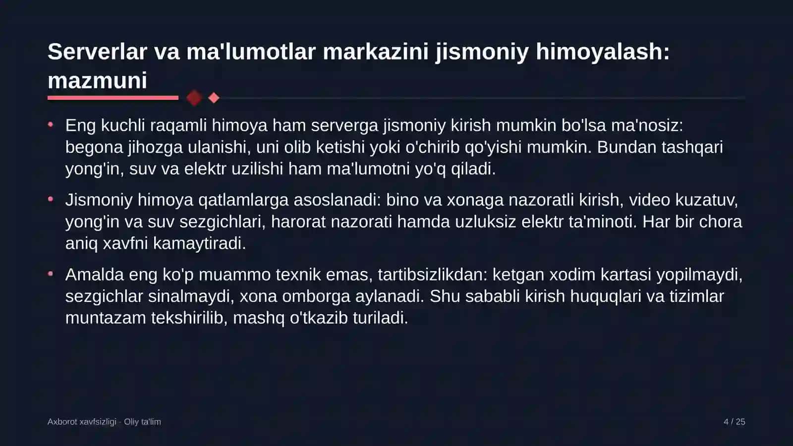 Lombardlarda serverlar va ma'lumotlar markazini jismoniy himoyalash 4