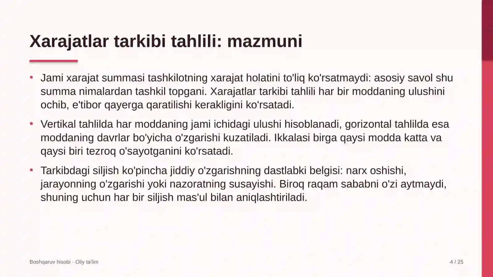 chiqindilarni qayta ishlash korxonalarida xarajatlar tarkibini tahlil qilish 8408 4