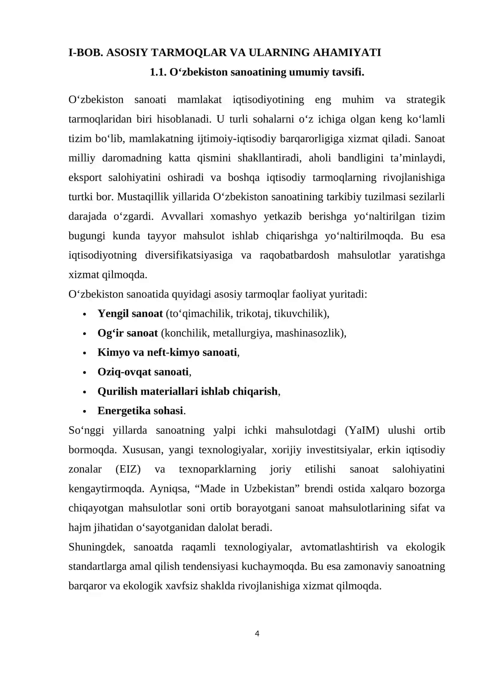 O‘zbekiston sanoati 4