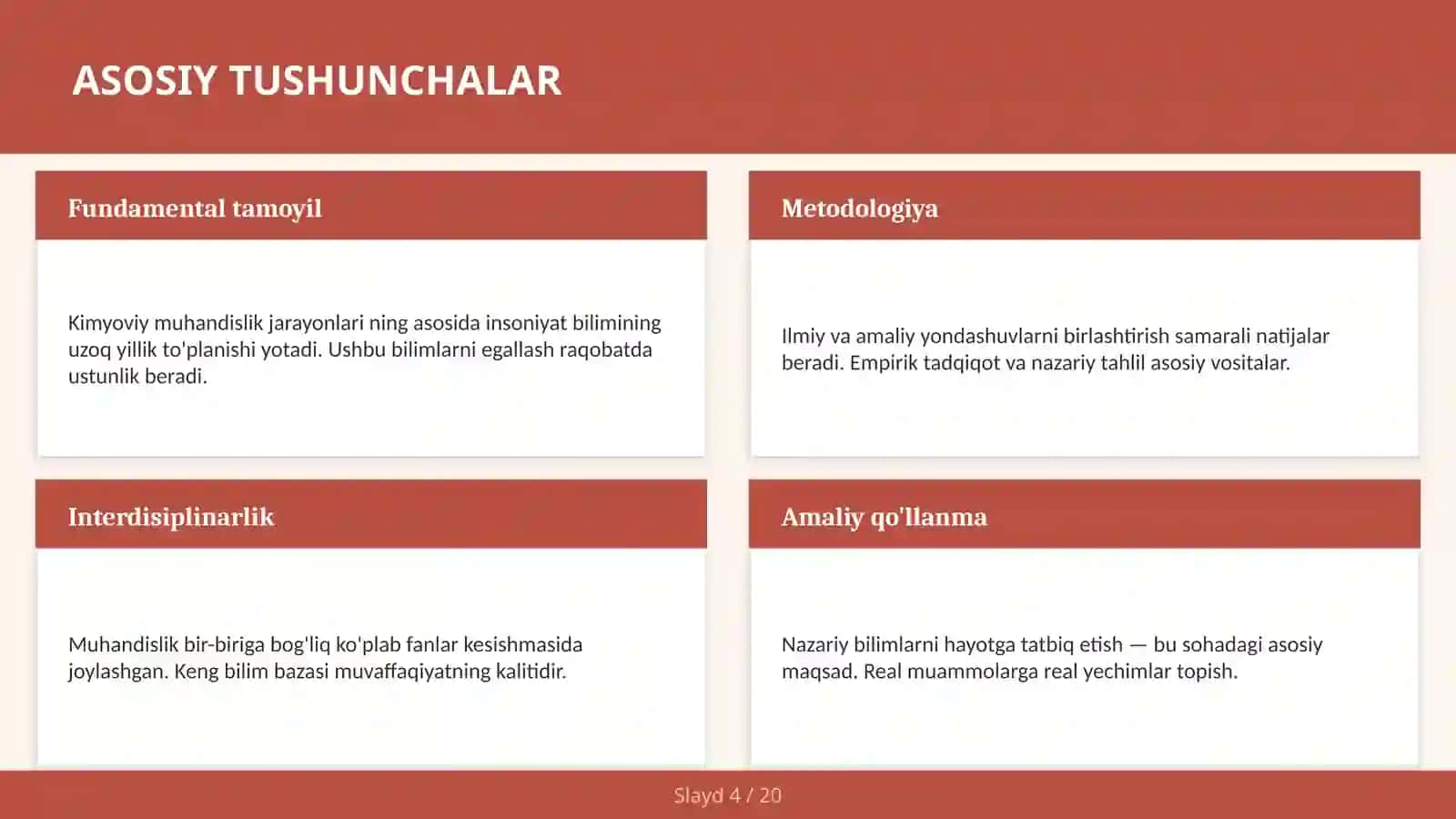 Kimyoviy muhandislik jarayonlari 4