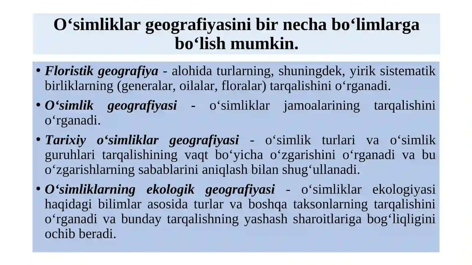 O‘simliklar geografiyasi 4