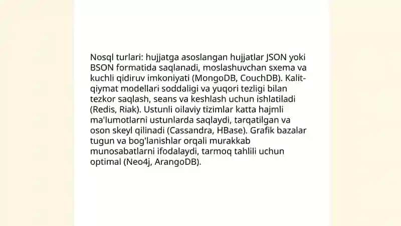 Nosql tizimlari haqida 4
