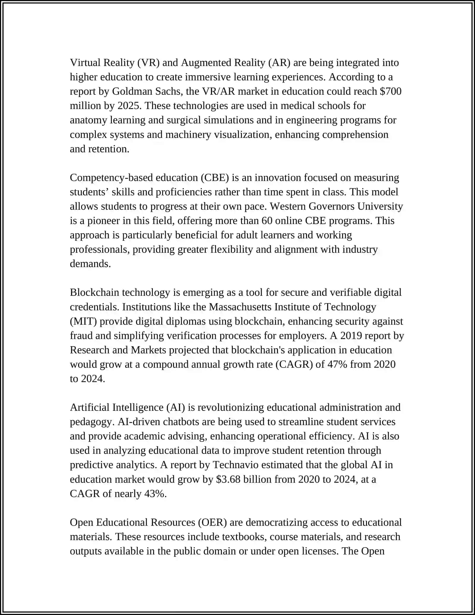 Innovations in Higher Education 4