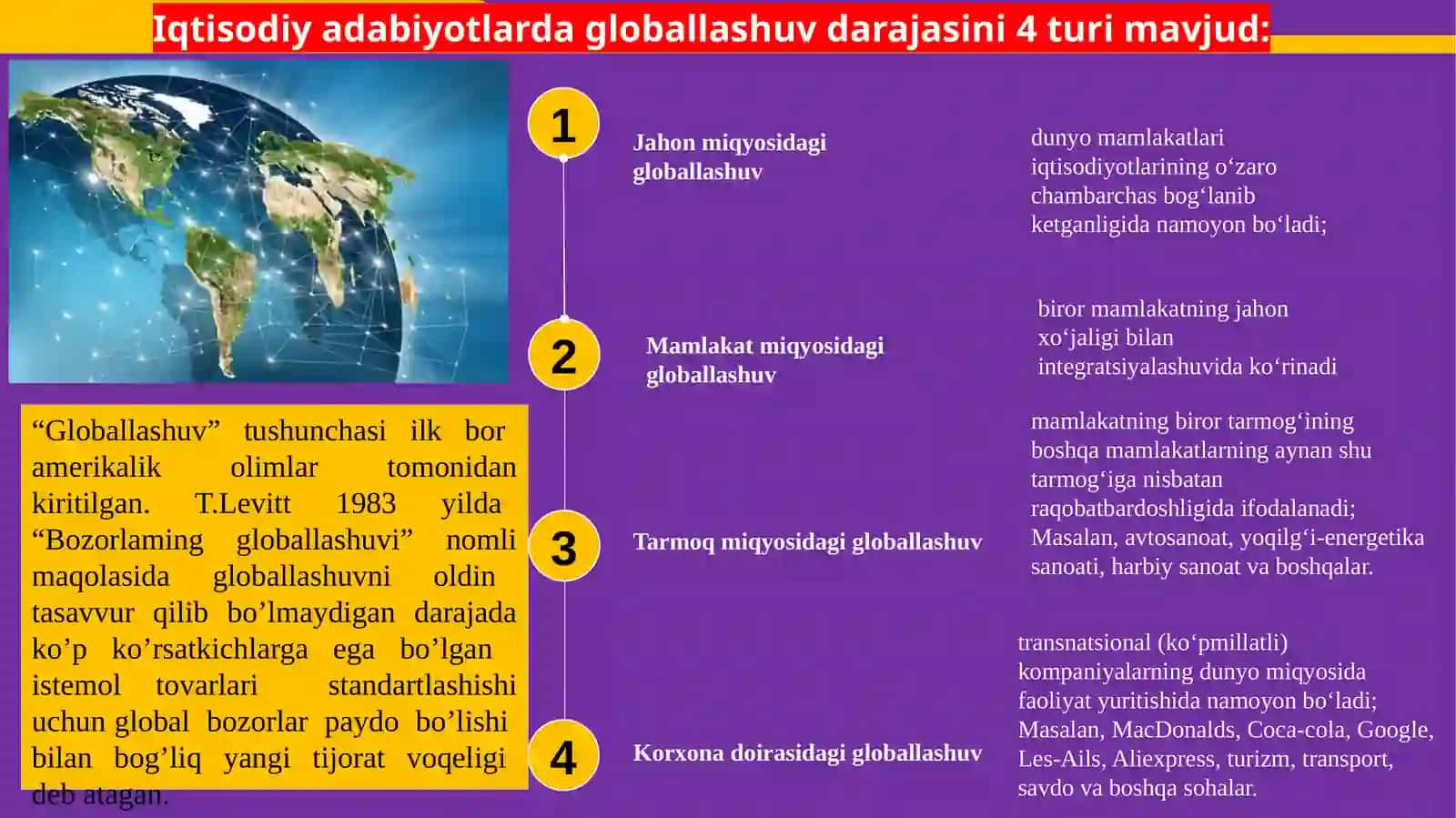 Globallashuv va bozor munosabatlari sharoitida mehnat munosabatlari, mehnat resurslari, ularning tarkibi va tavsifi 4