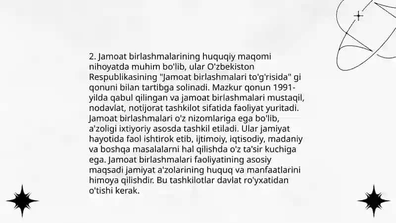 Jamoat birlashmalari tarixi 4