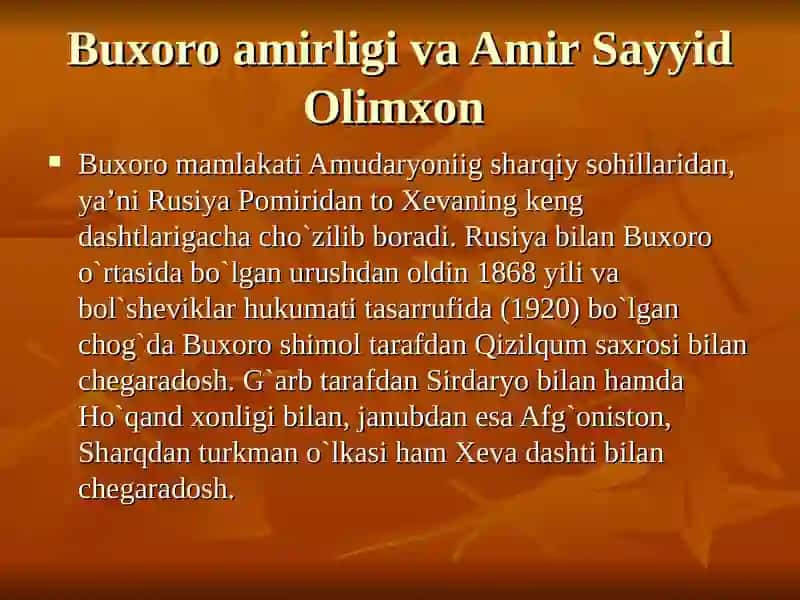 AMIR OLIMXON“BUXORO XALQINIG HASRATI TARIXI” 4