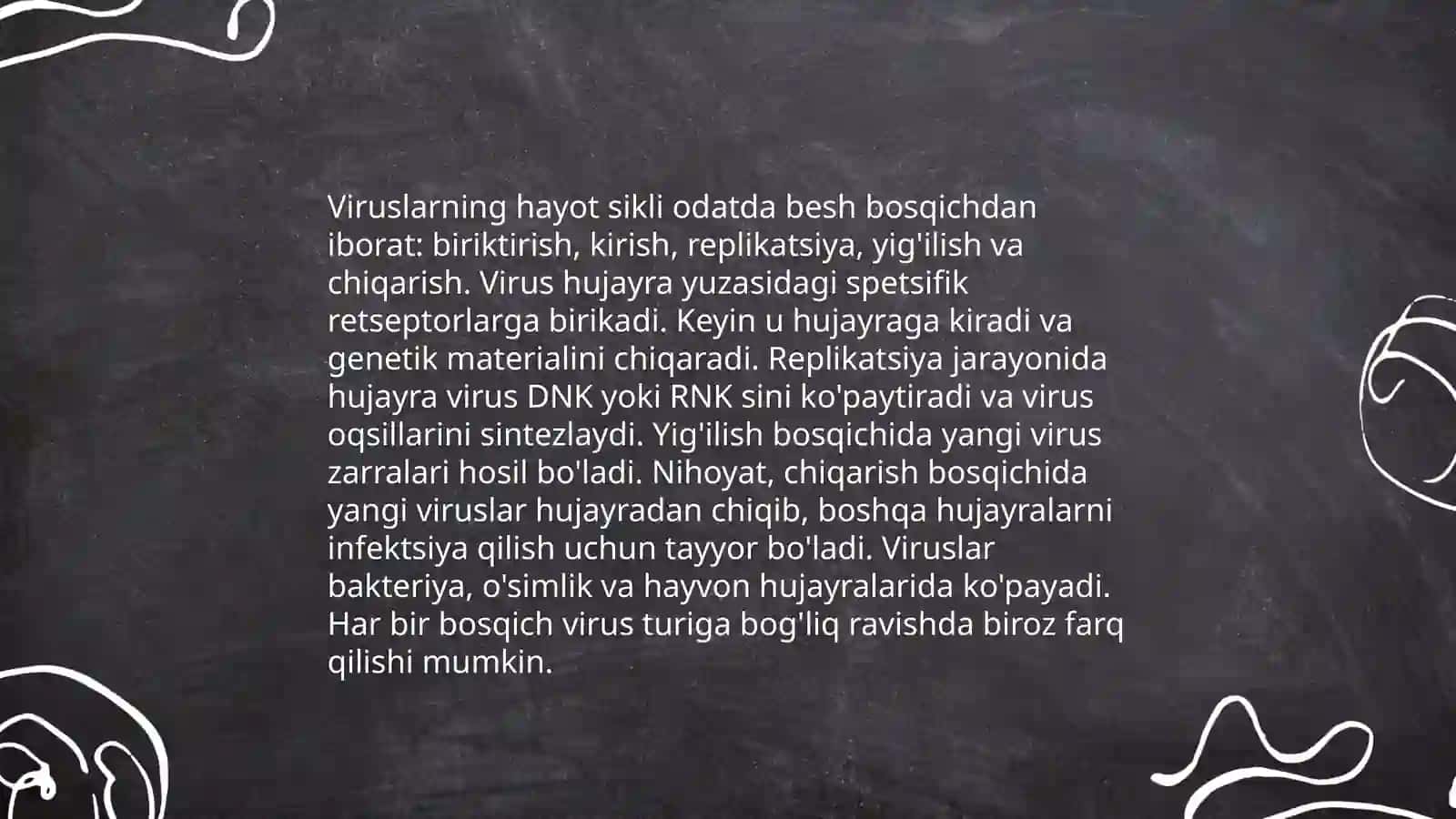 Viruslar.Pro-eukariot hujayralar.Ularning o'ziga xos umumiy tuzilishi va farqlari 4