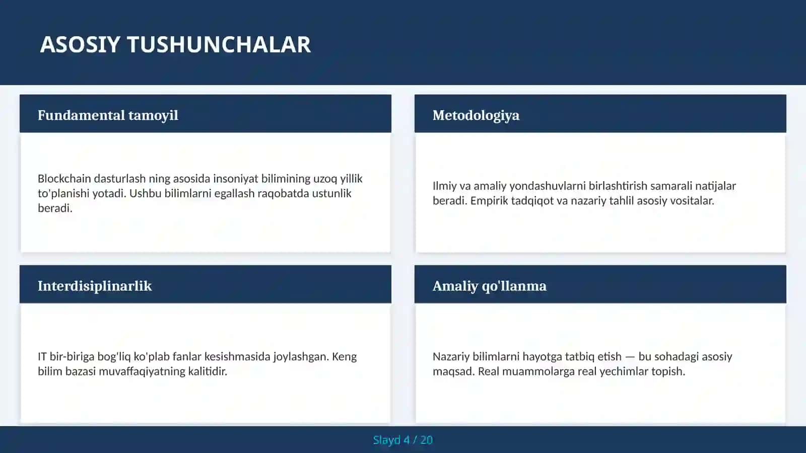 Blockchain dasturlash 4
