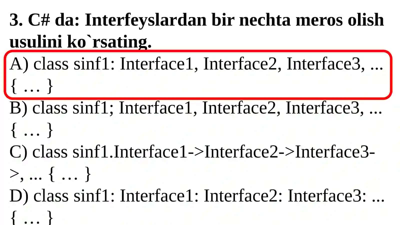 8-Ma`ruza:C# tilida umumlashtirish 4