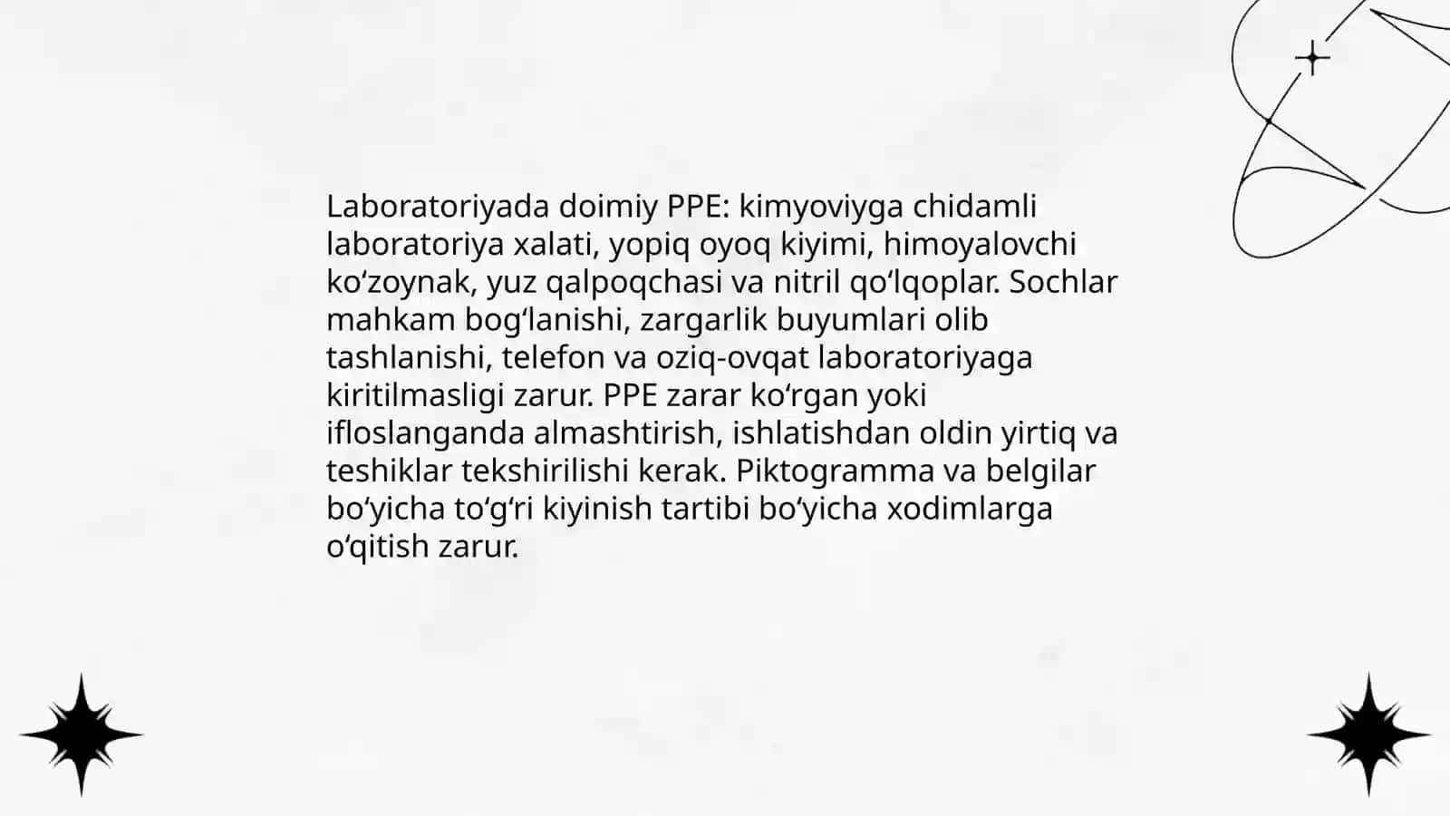 Labaratoriyada ishlash qoidalar 4