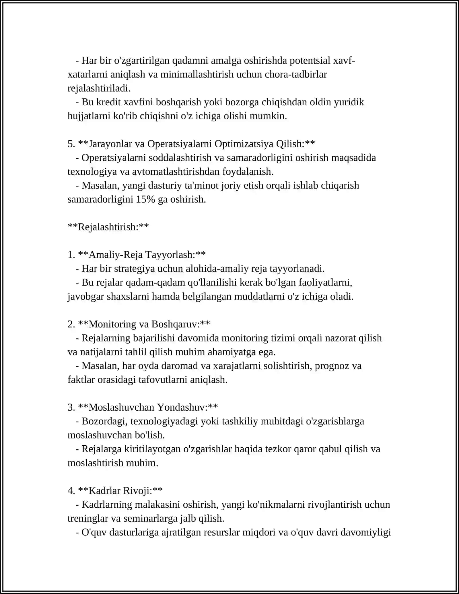 FAOLIYATNI O'ZGARTIRILISHI VA MALAKALARNI EGALLASH 4