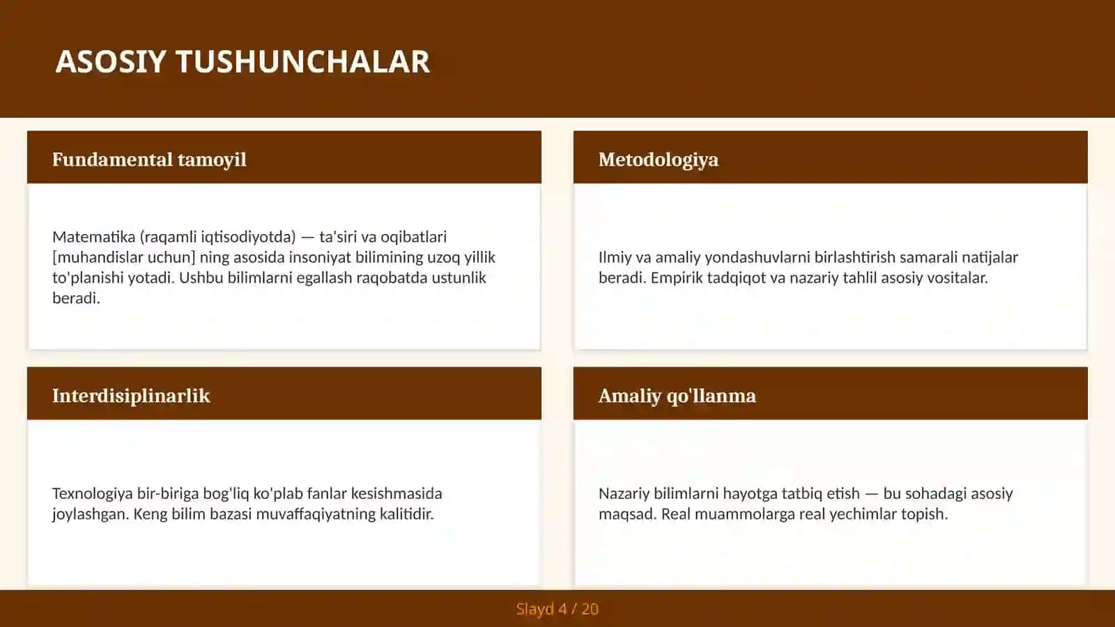 Matematika (raqamli iqtisodiyotda) — ta'siri va oqibatlari [muhandislar uchun] 4
