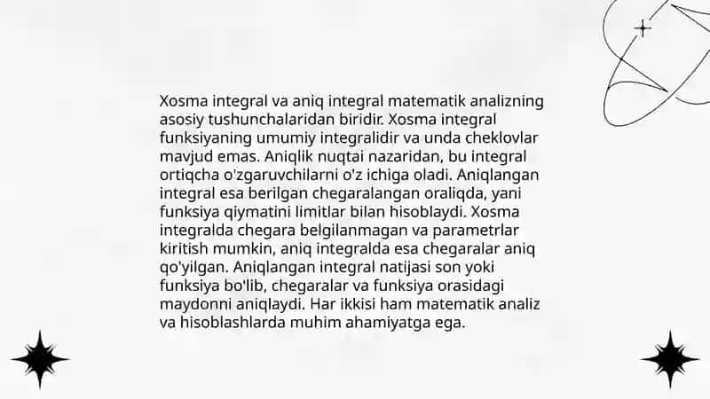 Xosma integrallarni hisoblash 4