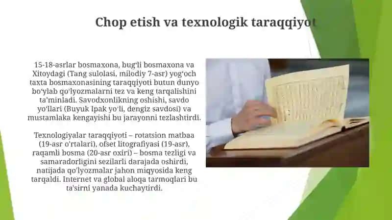 Qo'lyozmalarning jahon bo'ylab tarqalish sabablari 4