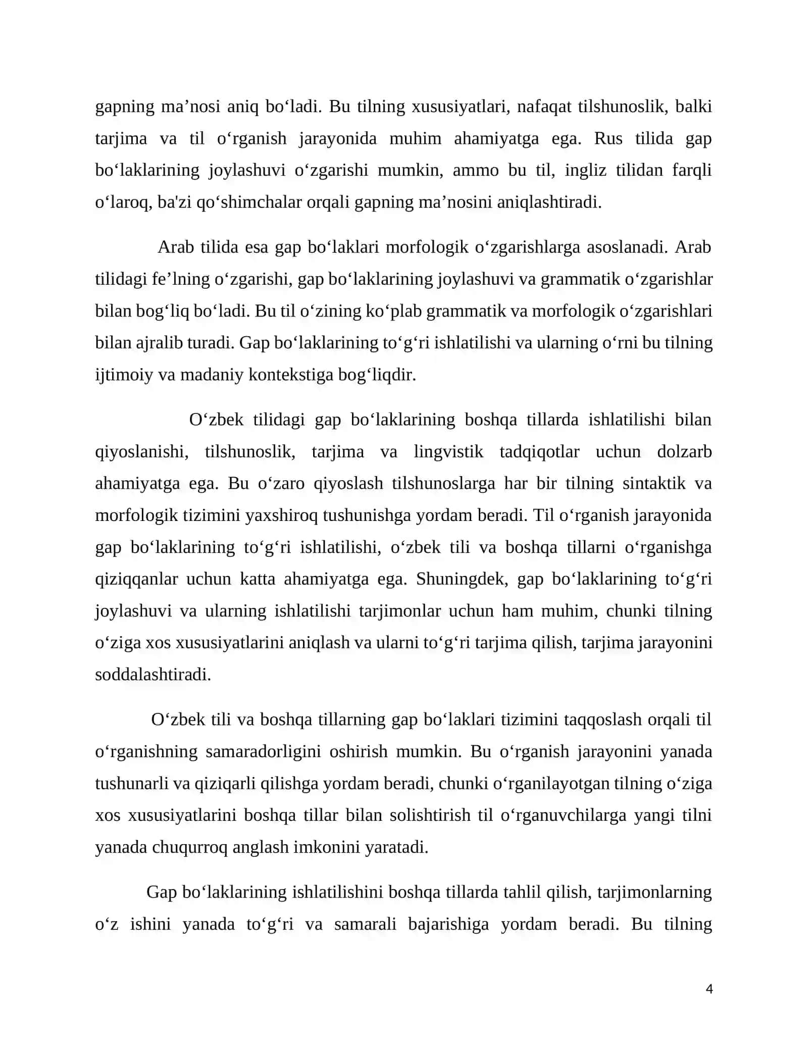 Gap bo‘laklari 4