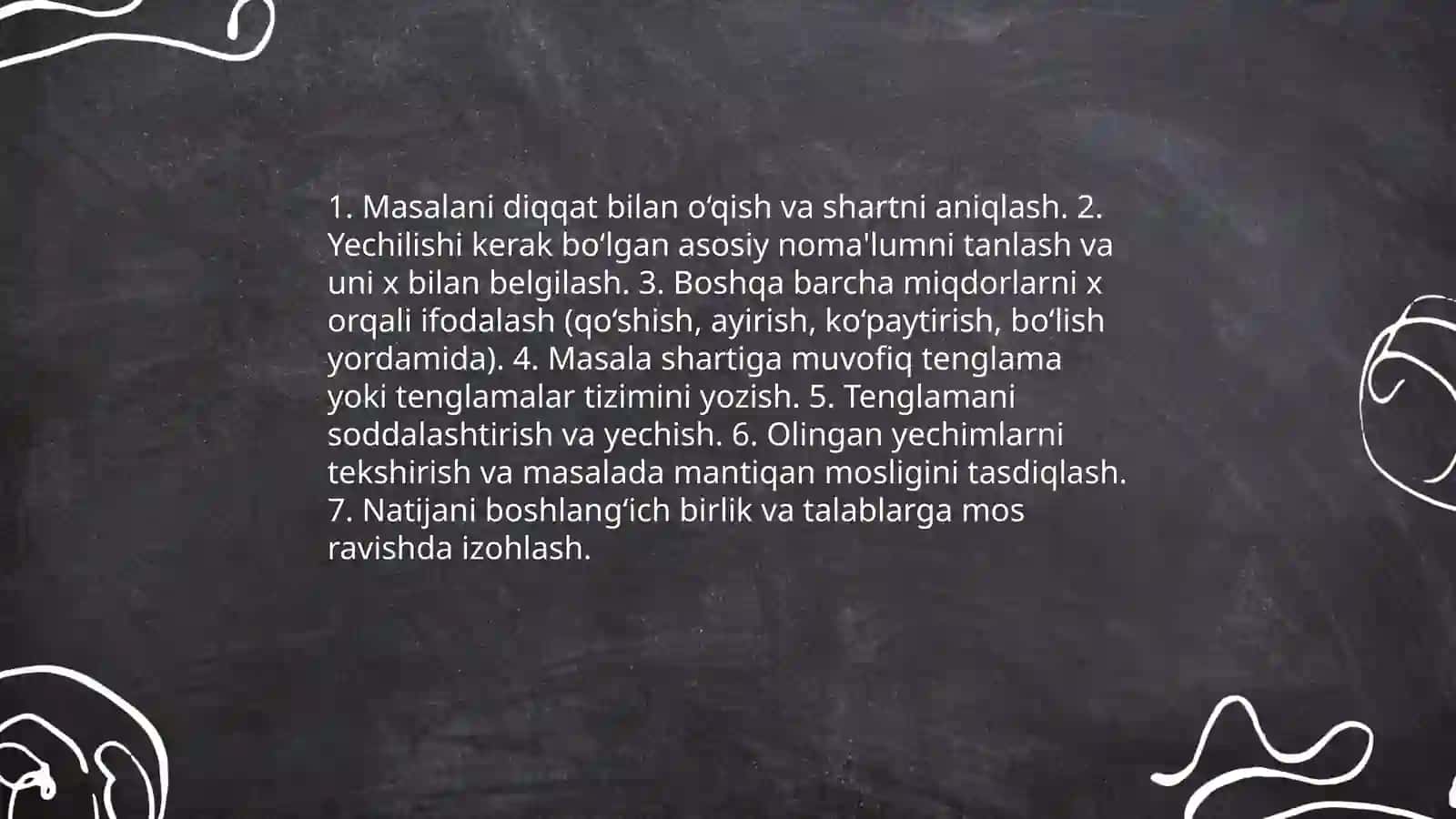 Murakkab masalalar yechish usullari 4