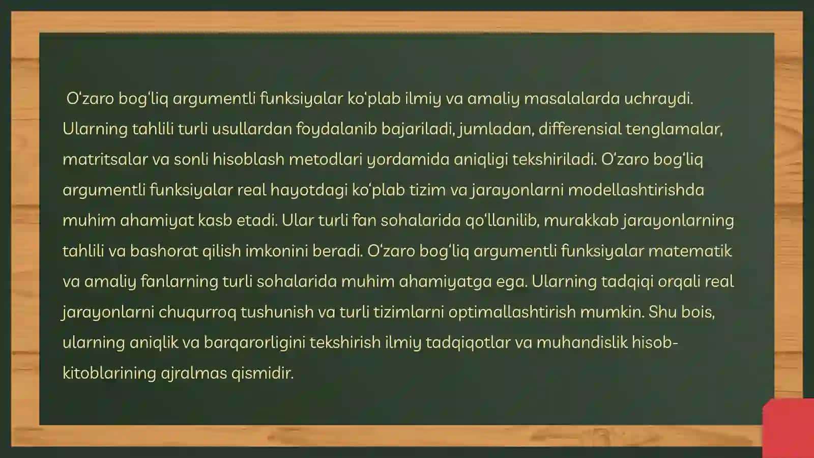 O'zarobog'liq argumentli funksiyalarni qilish 4