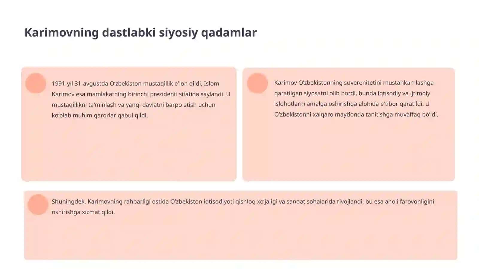 Islom Karimov O’zbekiston tarixida tutgan o’rni 4