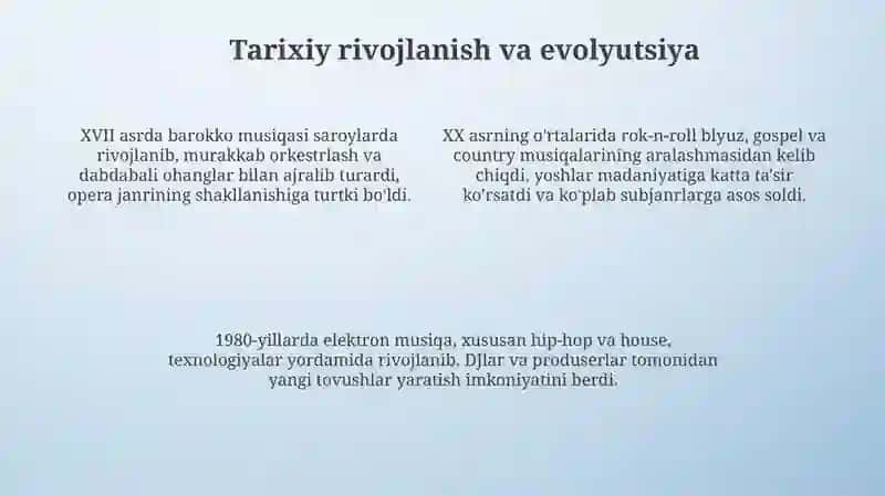 Musiqa janri va uslublari 4