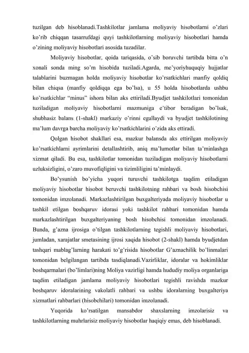 Byudjet tashkilotlarida moliyaviy natijalar hisobi 4