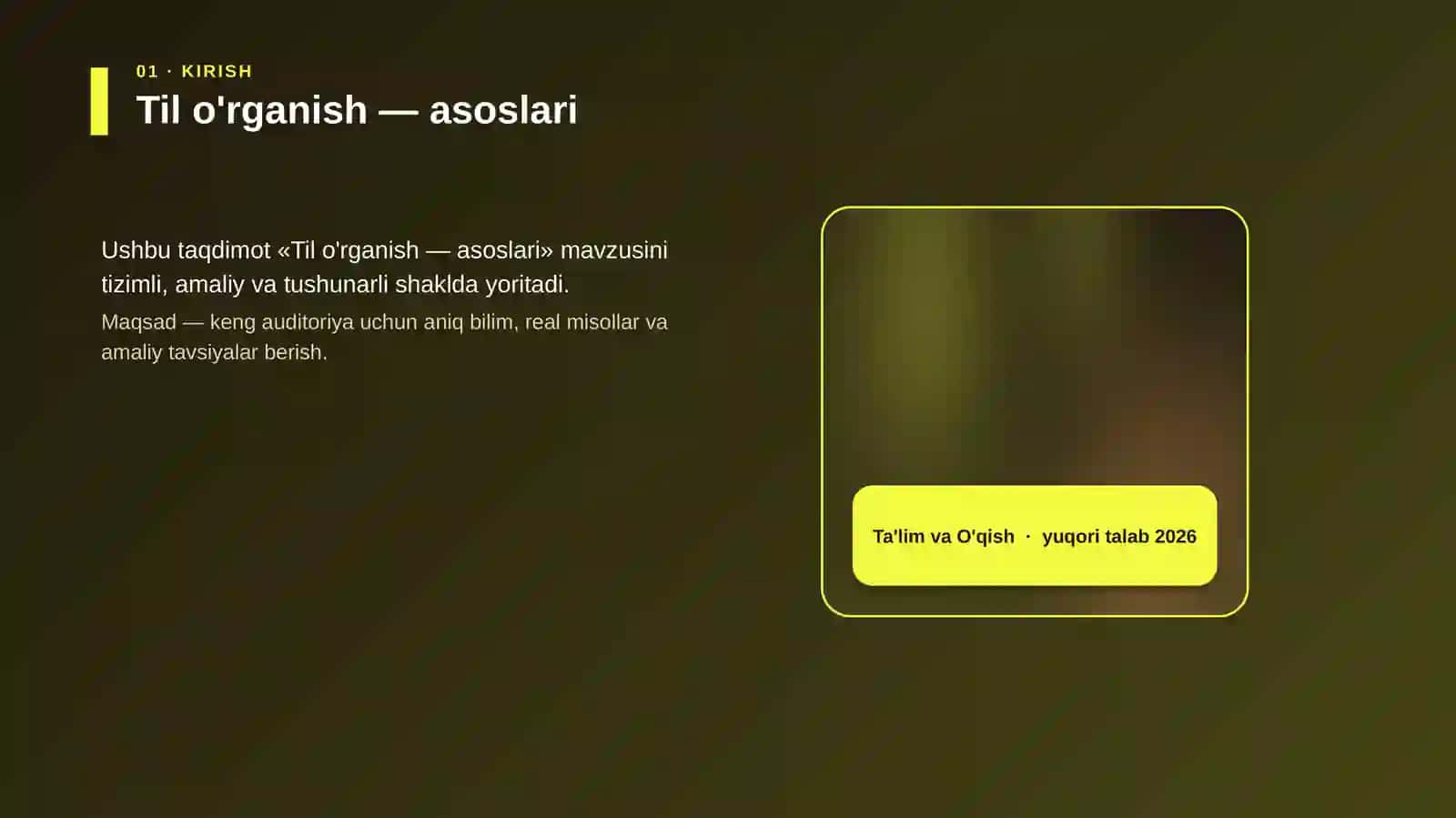 Til o'rganish — asoslari 4