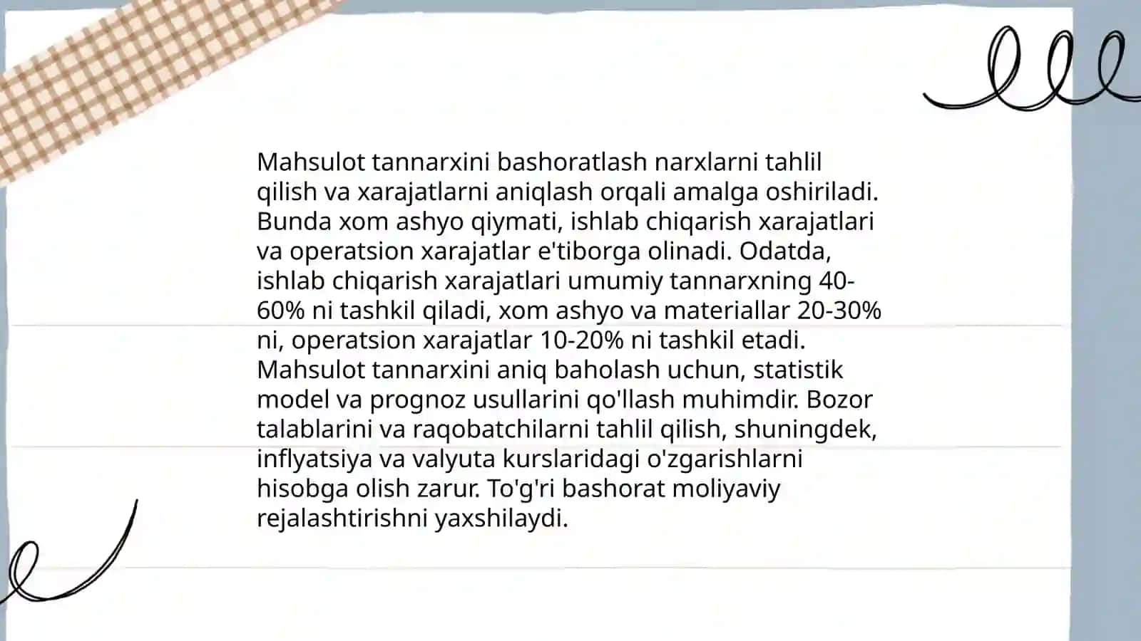 Daromadlar va xarajatlarni bashoratlash 4