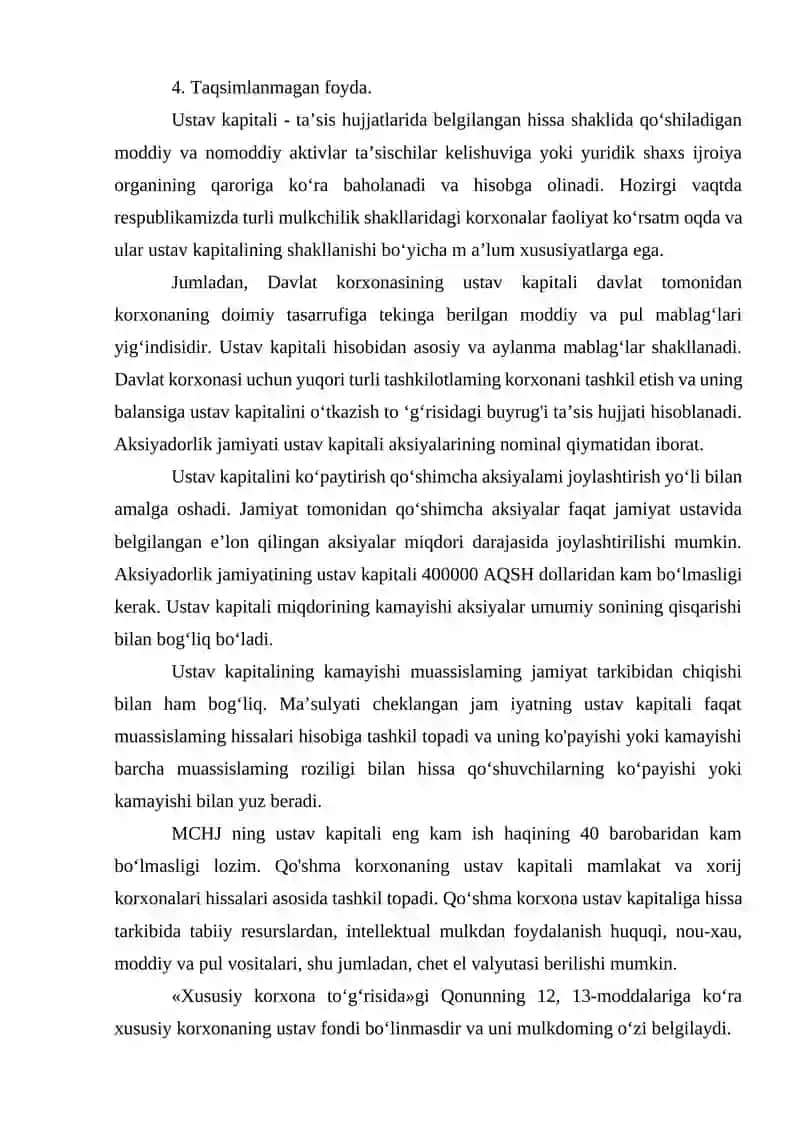 KAPITAL TARKIBI VA MOLIYAVIY XARAJATLAR 4