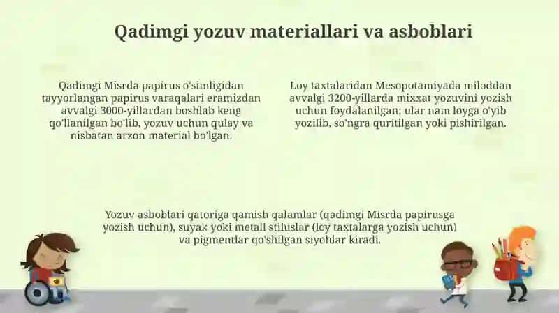 Yozma nutqning tarixiy shakllari 4