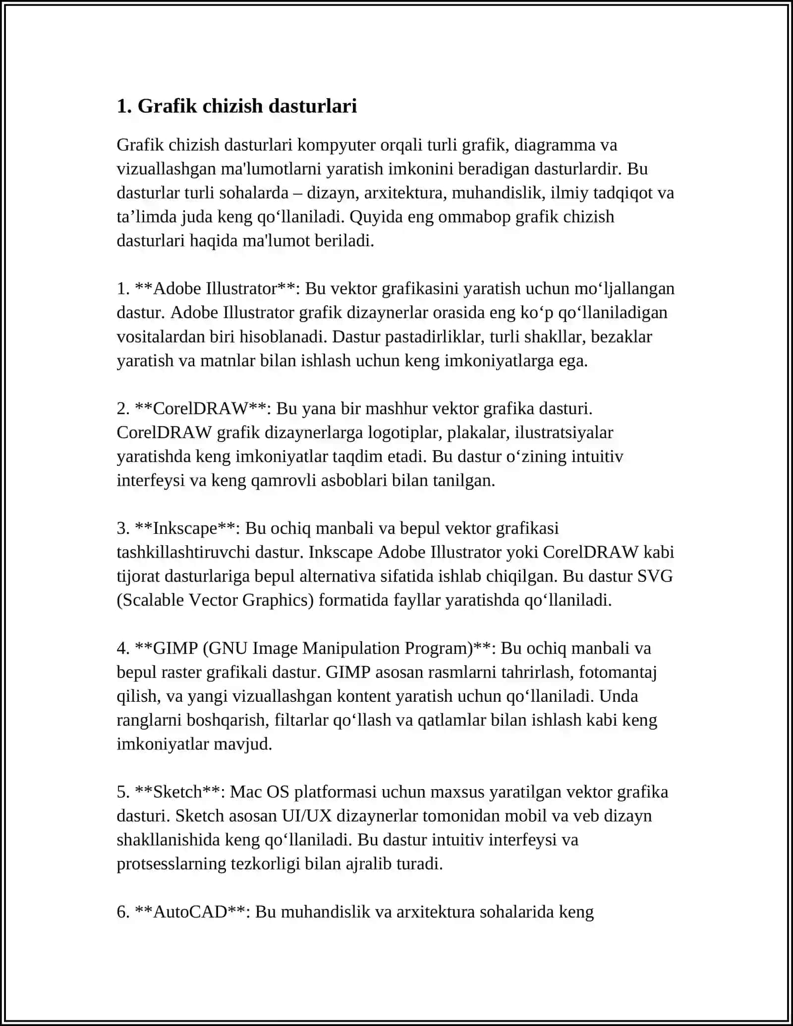 Grafik chizish dasturlari 4