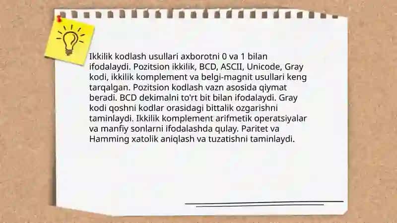 Axborotlarni kodlash usullari 4