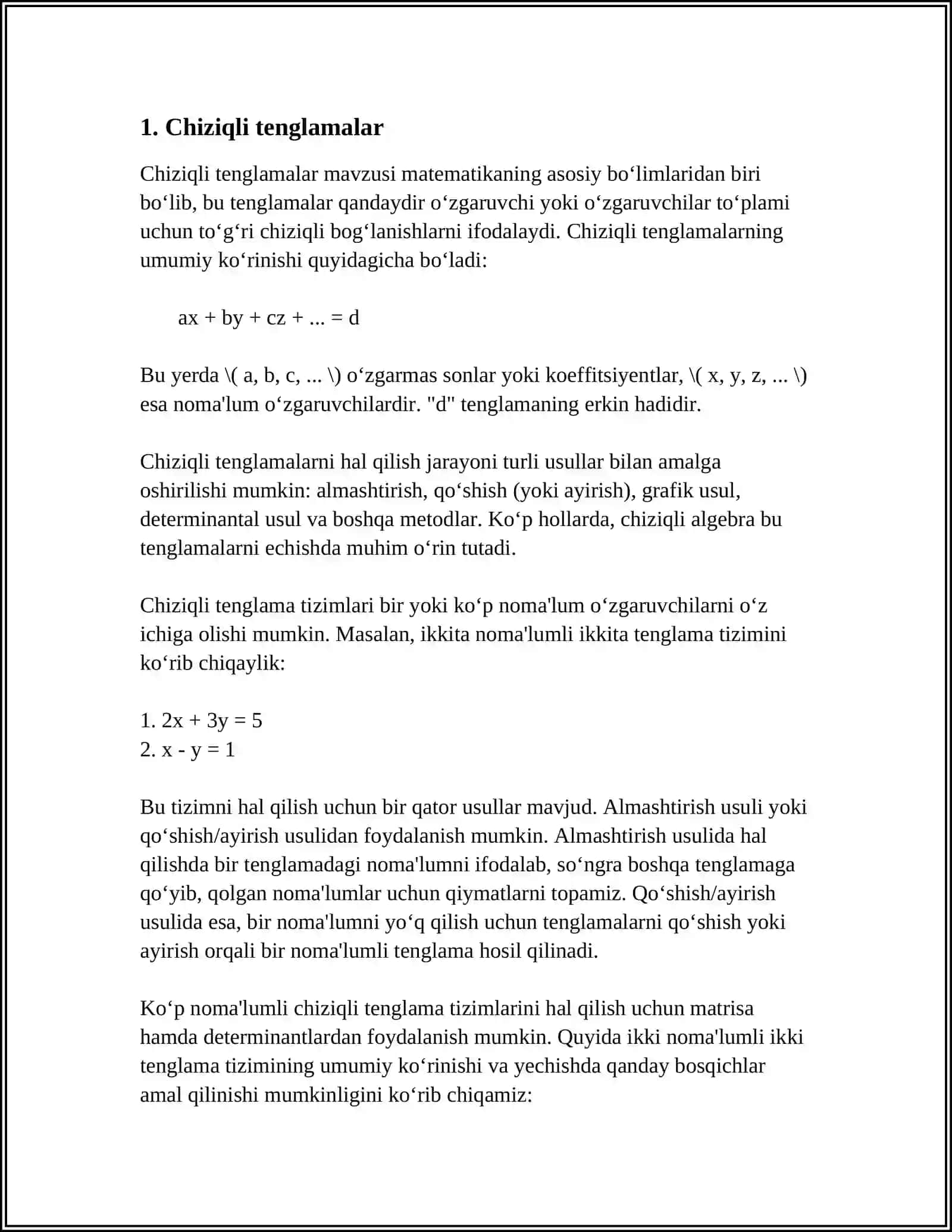 CHIZIQLI QIDIRUV 4