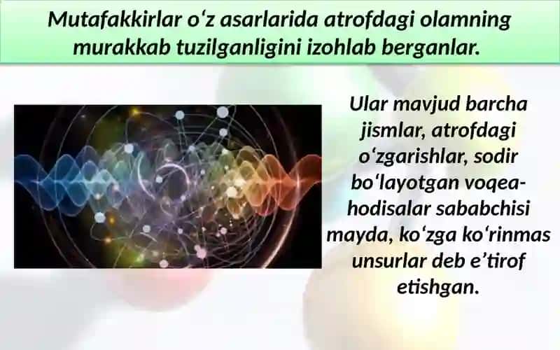 Atom molekular ta’limot. Atom 4