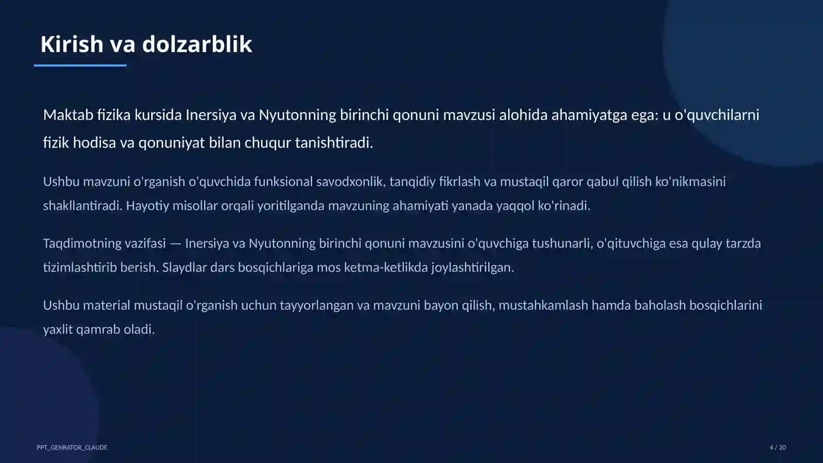 Inersiya va Nyutonning birinchi qonuni (7-sinf) 4