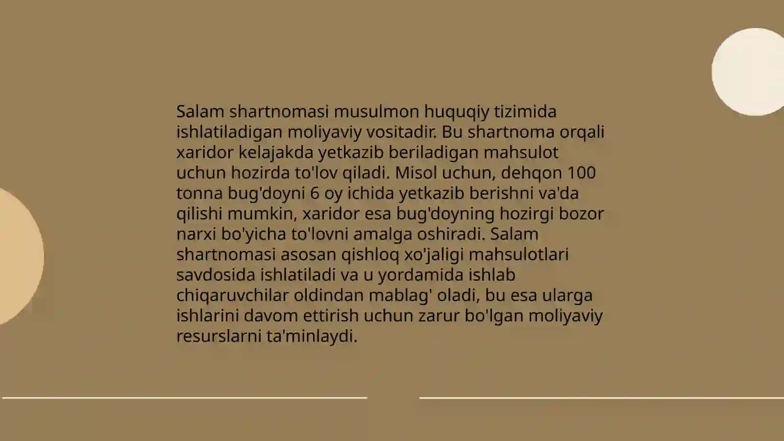 Islom moliyasida Salam va Istisno 4