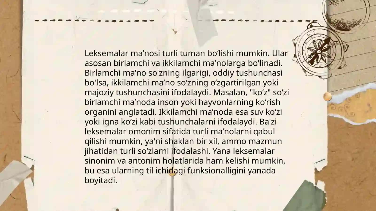 Leksemalarning shakl va maʼno munosabati 4