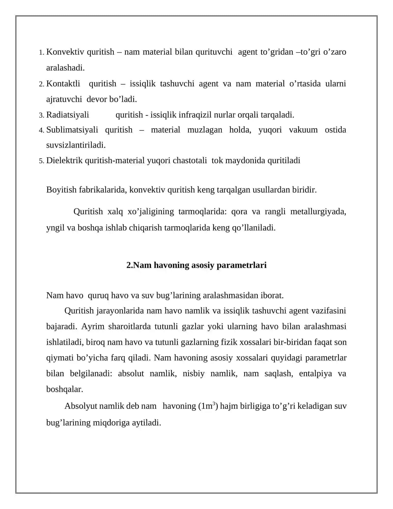 Quritish jarayoni,qurutish dastgohlari 4