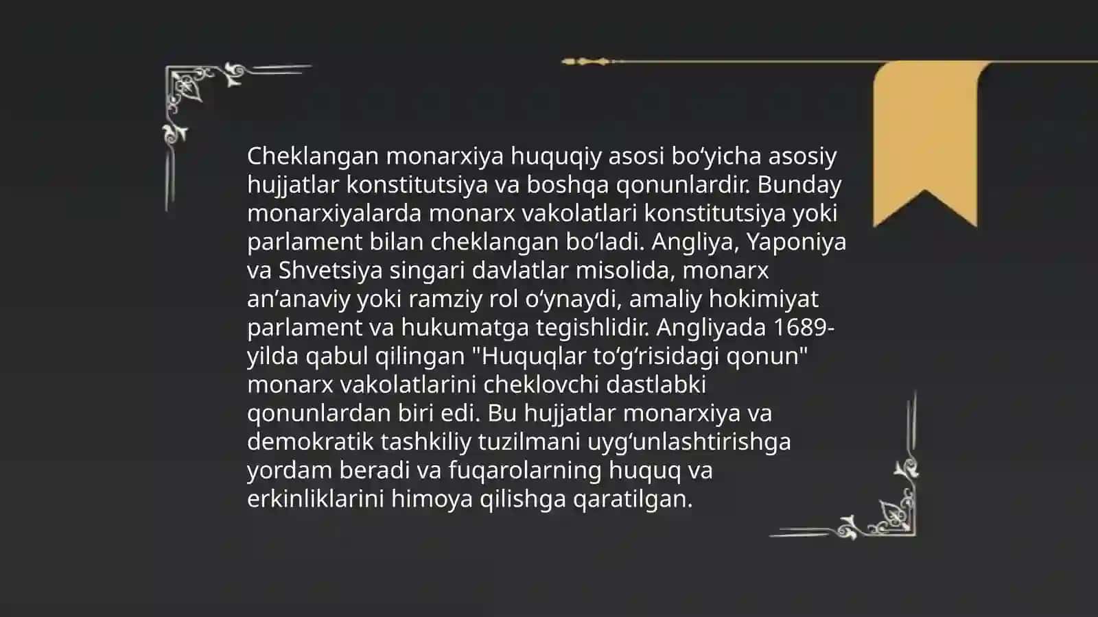 Cheklangan monarxiya 4