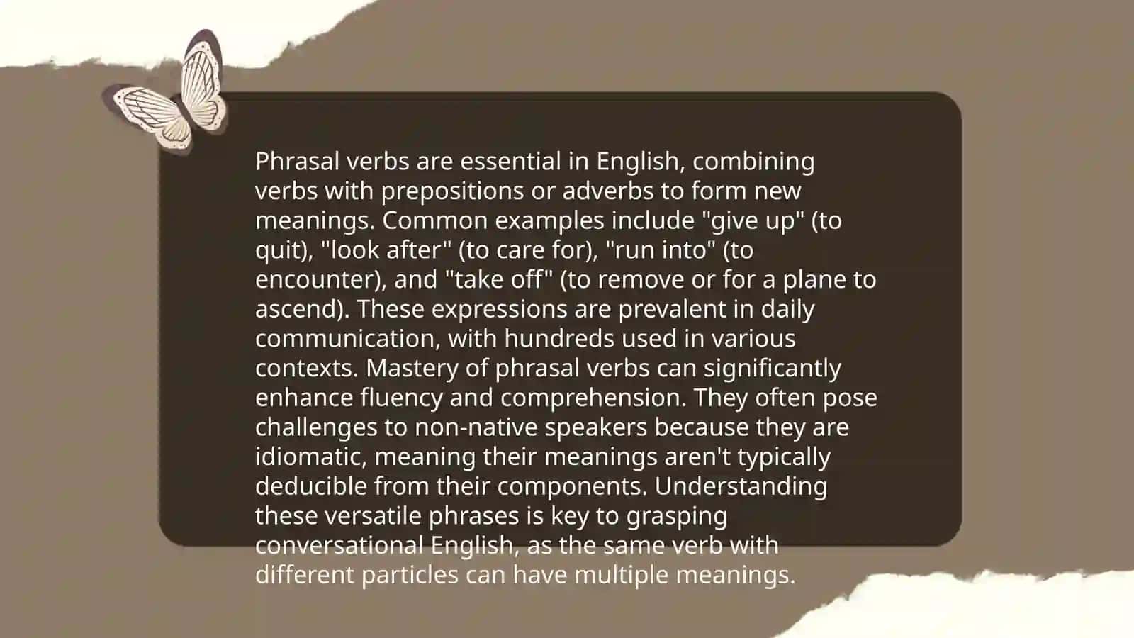 Phrasal verb 4