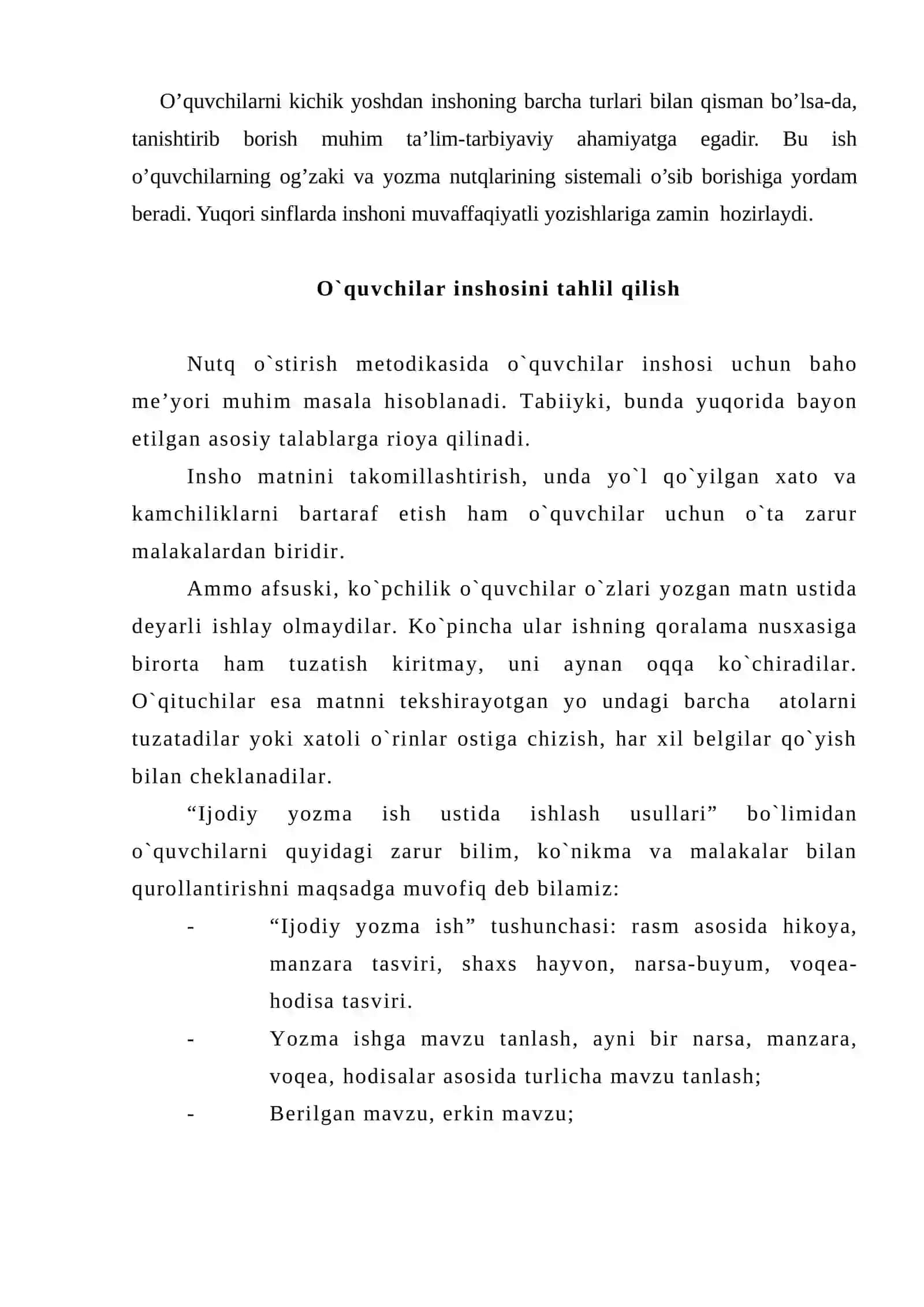 Kuzatishlar asosida insho yozish 4