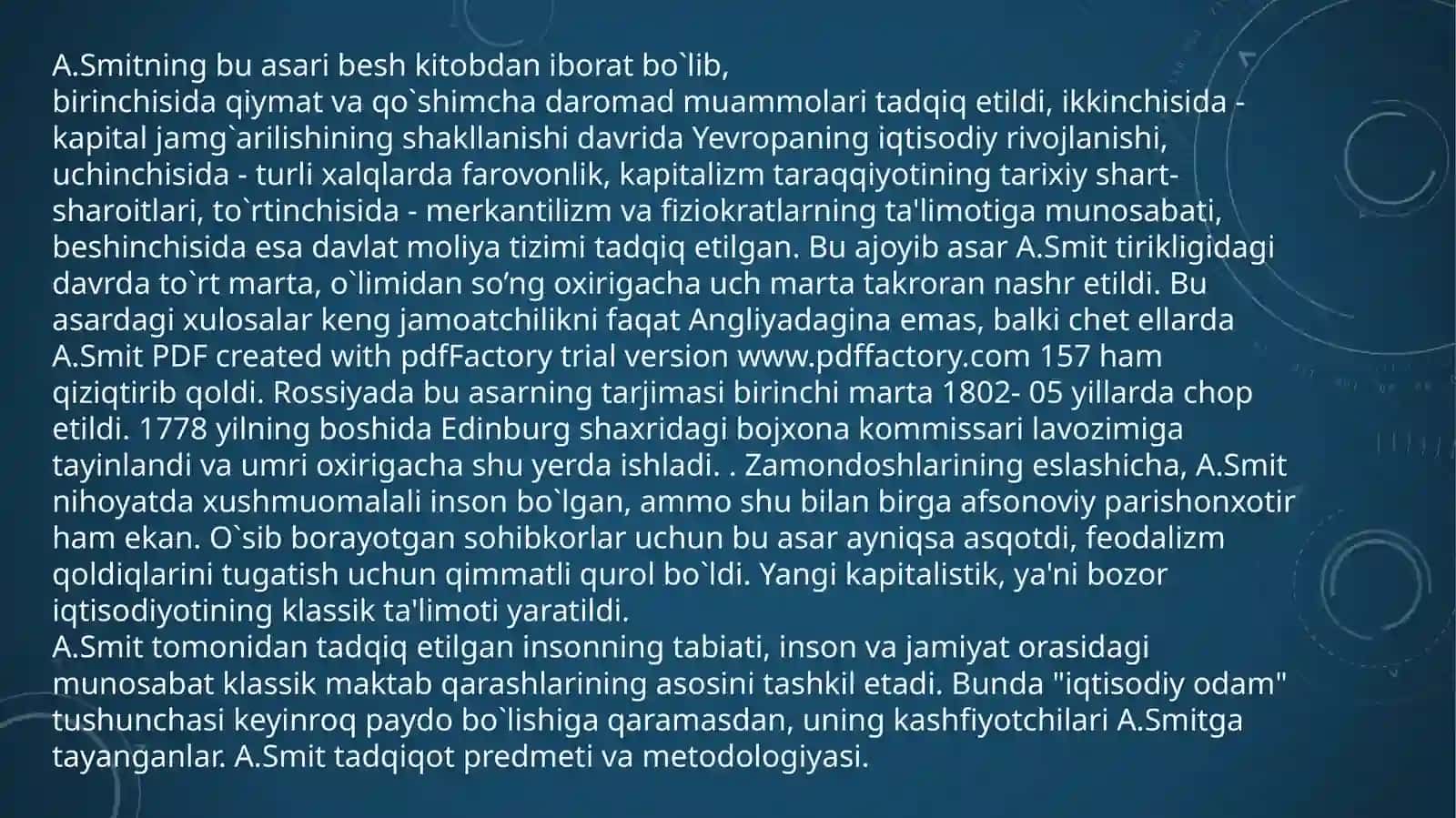 A. Smitning iqtisodiy g`oyalari 4