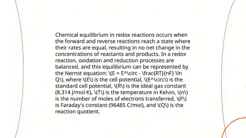 Studying the dependence of oxidation-reduction reactions 4