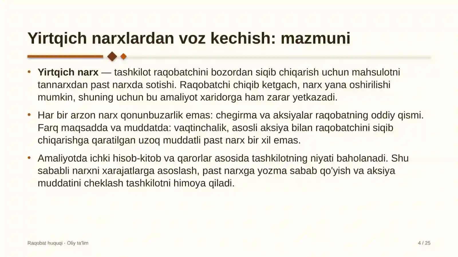 Raqobat Huquqi va Oliy Ta'lim 4