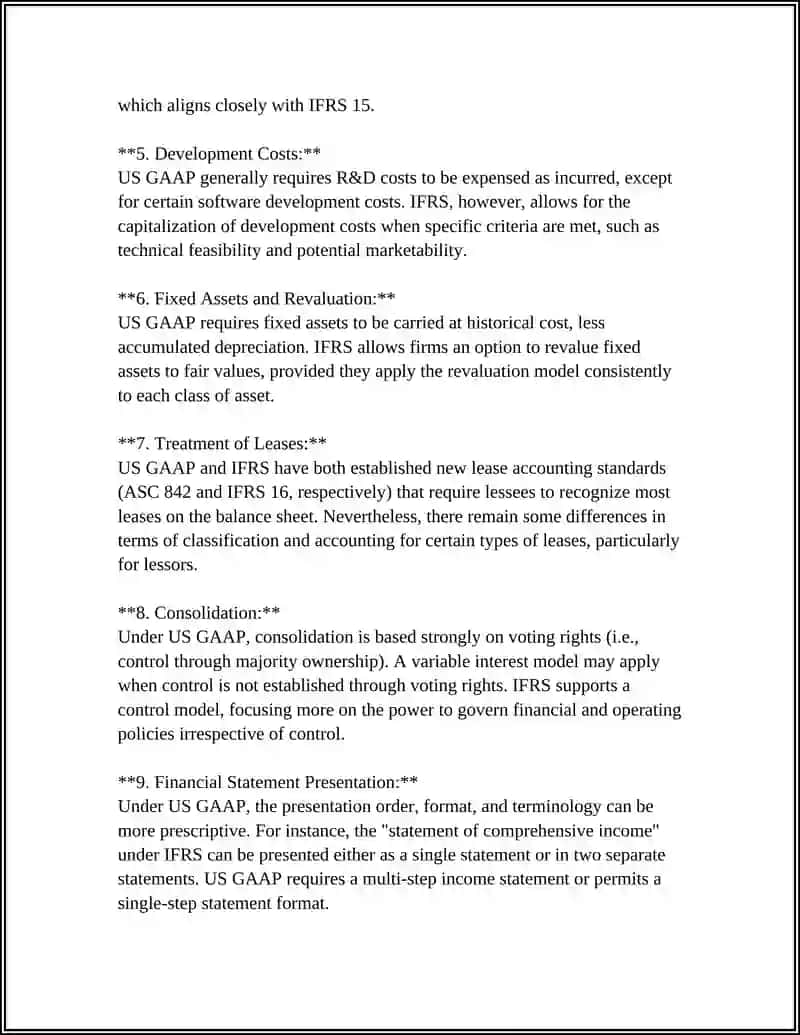 GLOBAL GAAP DISTINCTIONS 4