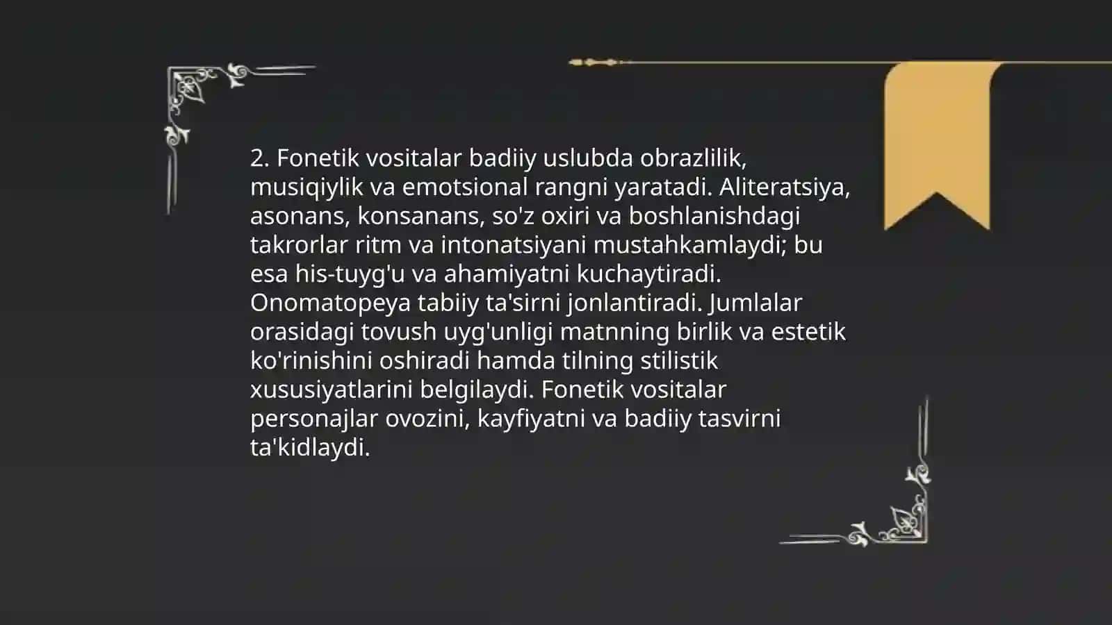 Badiiy uslubning xususiyatlari 4