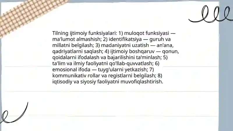 Tilning ijtimoiy tabiati 4