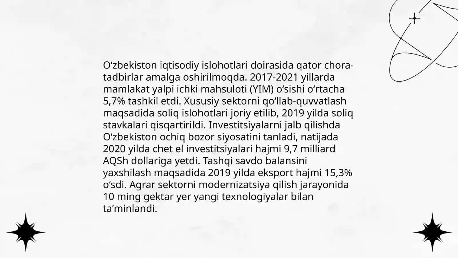 Oʻzbekistonning oʻziga xos istiqlol va taraqqiyot yoʻllari 4