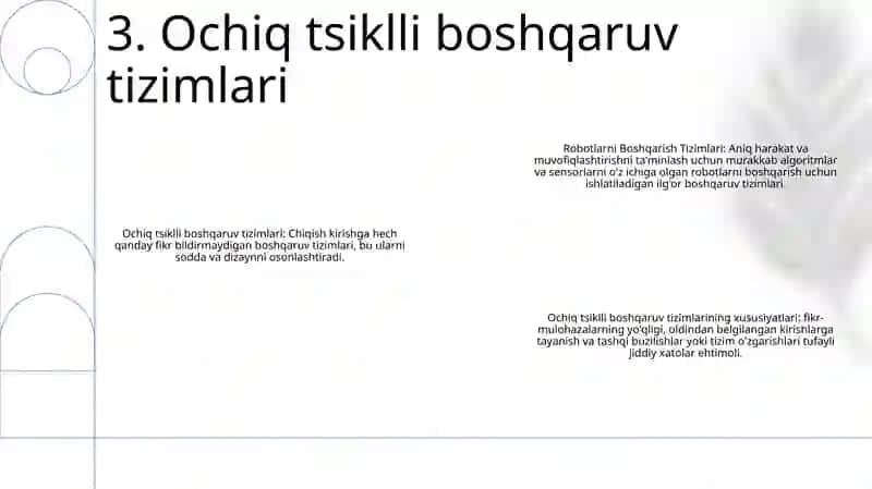 Robotlarni Boshqarish Tizimlari 4